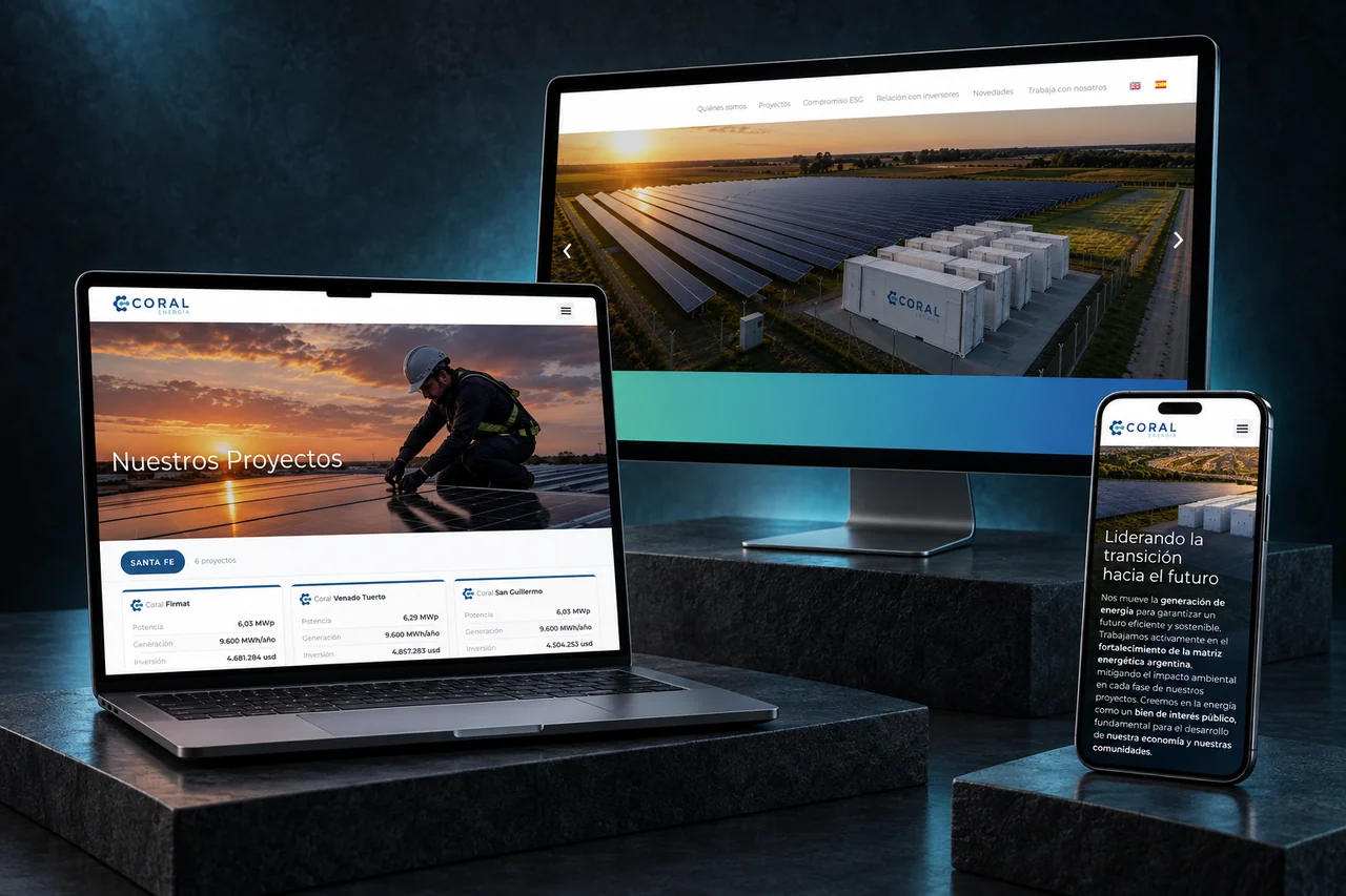 Diseño web para Coral Energía