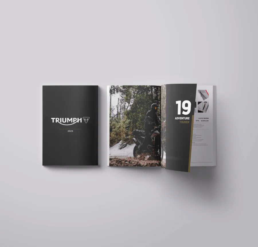 Presentación gráfica para Triumph