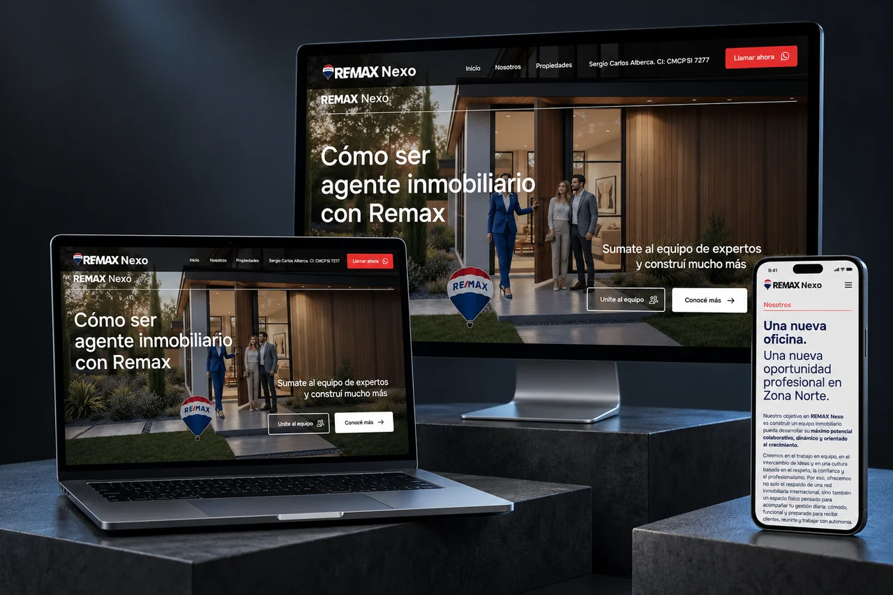 Diseño web para RE/MAX Nexo